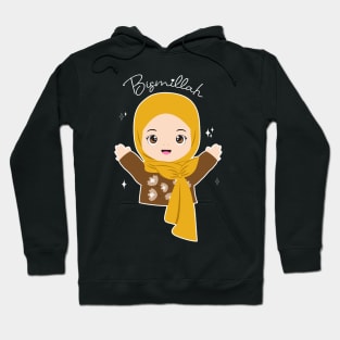 Hijab girl say Bismillah Hoodie